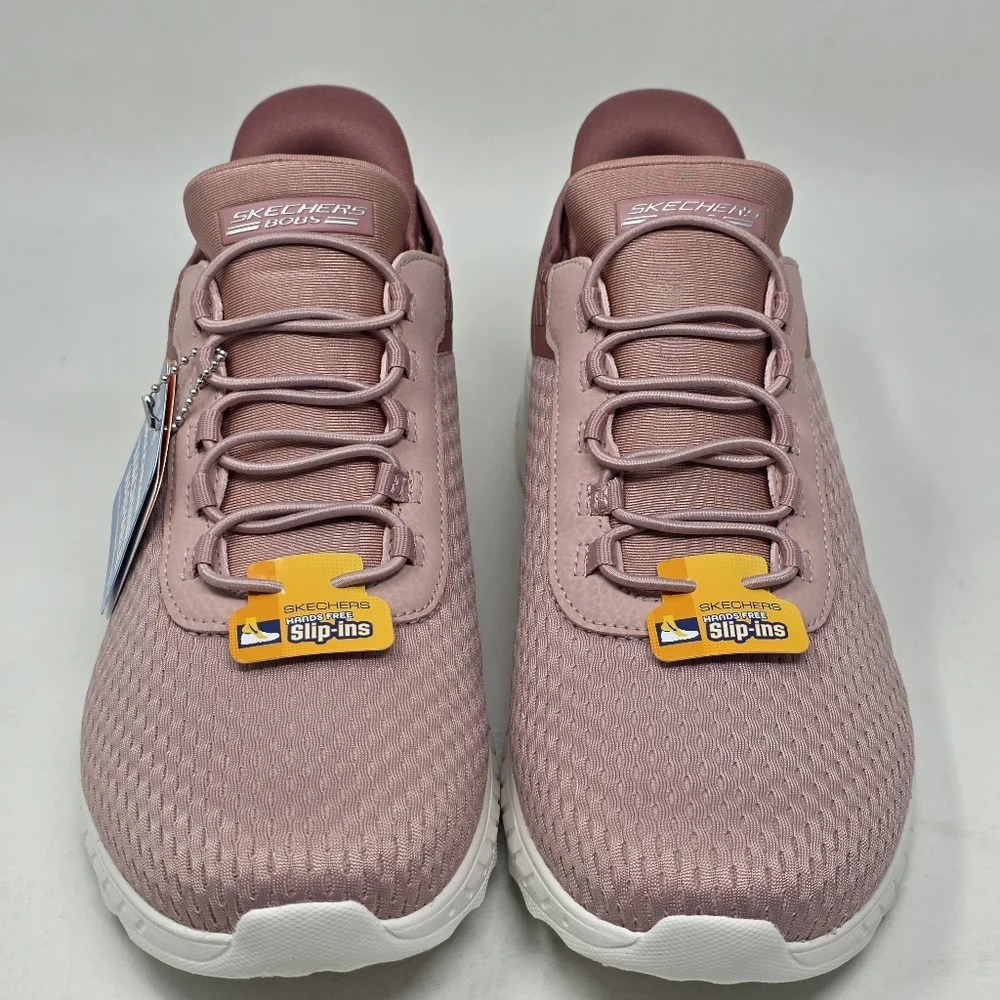 Skechers Bobs Sport Squad Women's Size 10 Chaos Blush Memory Foam Slip On New - Picture 7 of 14
